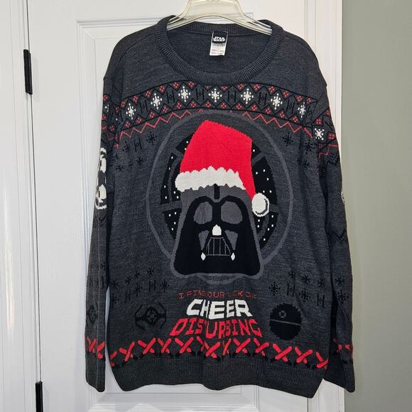 Star Wars Men's XXXL Darth Vader Ugly Christmas Sweater - Picture 1 of 5